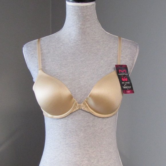 Maidenform Other - NWT Maidenform T-Back Front Clasp Beige Bra 34B